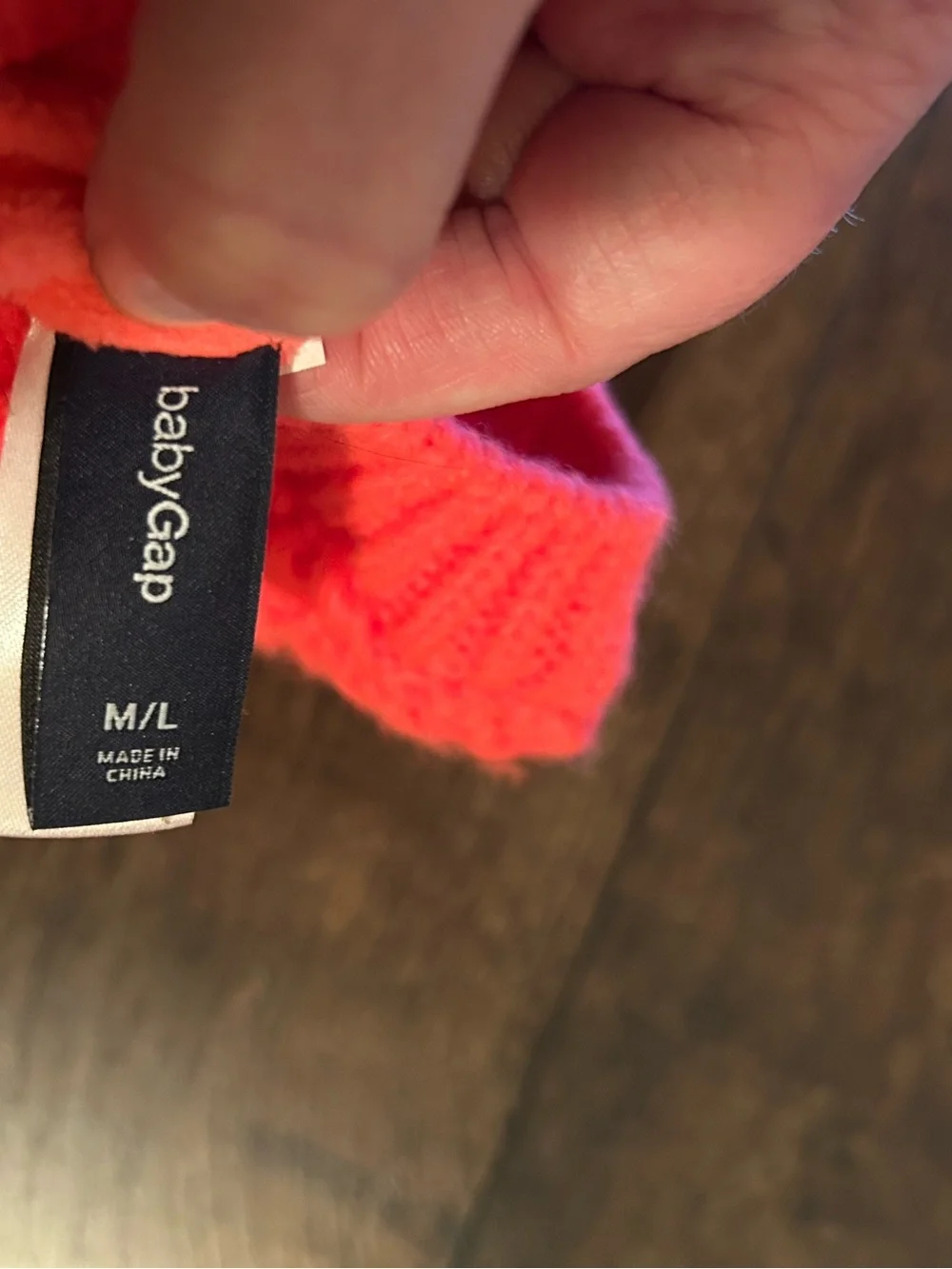 Baby GAP Pom-Pom Knit Balaclava Hat - Bright Neon Pink